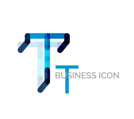 Minimal T font or letter のイラスト素材