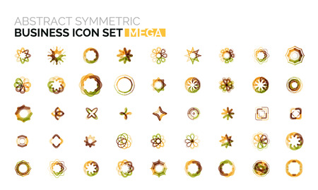 Abstract symmetric business iconsのイラスト素材