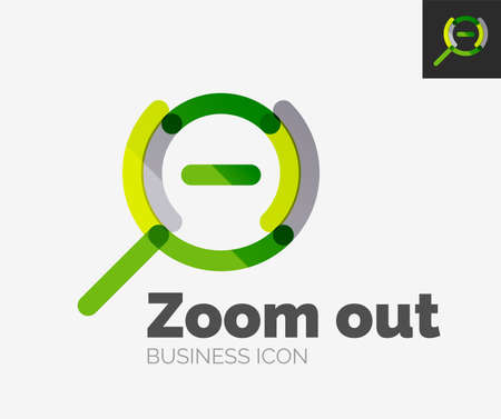 Minimal line design logo, zoom iconのイラスト素材