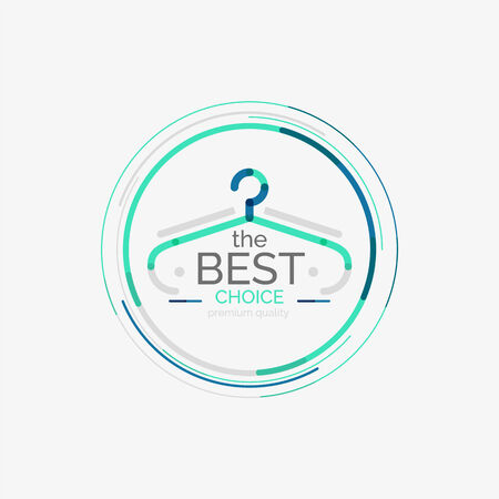 Minimal line design shopping stamps, best choiceのイラスト素材