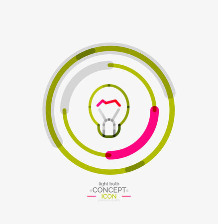 Light bulb minimal design logoのイラスト素材