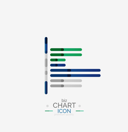 Line graph, chart iconのイラスト素材