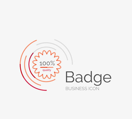 Thin line neat design logo, clean modern concept, premium quality stampのイラスト素材