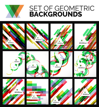 Set of flyer templates, abstract backgroundsのイラスト素材