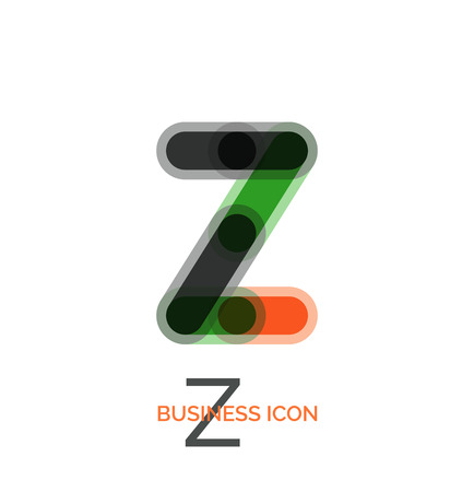 Minimal line font design, letter Zのイラスト素材
