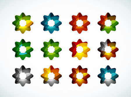 Abstract business, curve, flowing pieces design with shadowsのイラスト素材