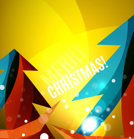 Colorful bright shiny Chrismas cardのイラスト素材