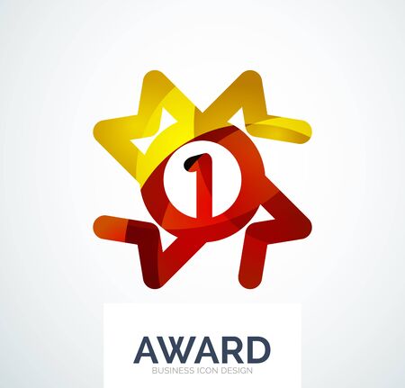 Colorful award business iconのイラスト素材