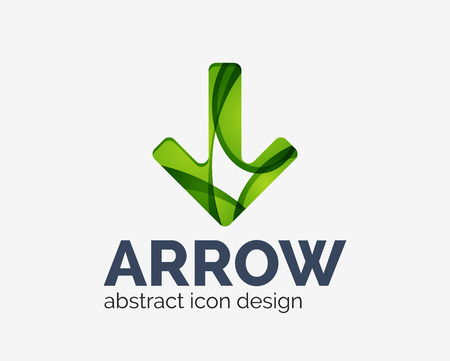 Clean moden wave design arrow iconのイラスト素材