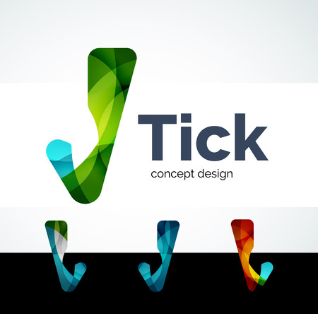 Abstract tick icon designのイラスト素材