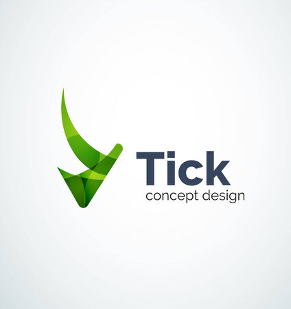 Abstract tick logo designのイラスト素材