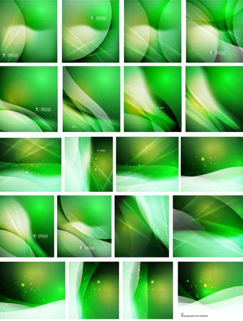 Set of abstract shining backgroundsのイラスト素材