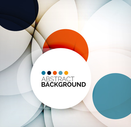 Colorful circles modern abstract compositionのイラスト素材