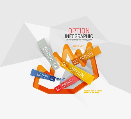 Modern abstract business geometric infographicsのイラスト素材