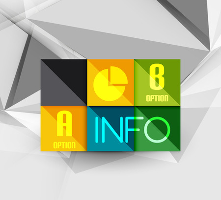 Color paper infographicsのイラスト素材