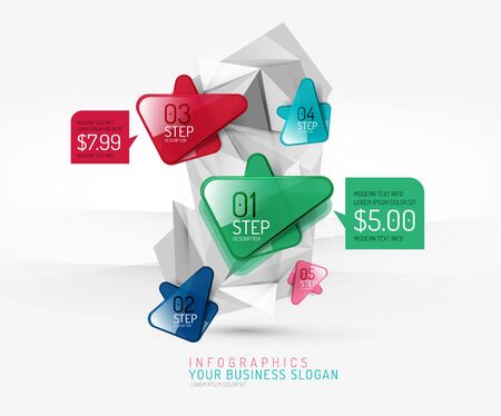 Vector fresh business abstract infographicのイラスト素材