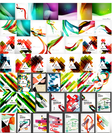 Mega collection of abstract geometric backgroundsのイラスト素材