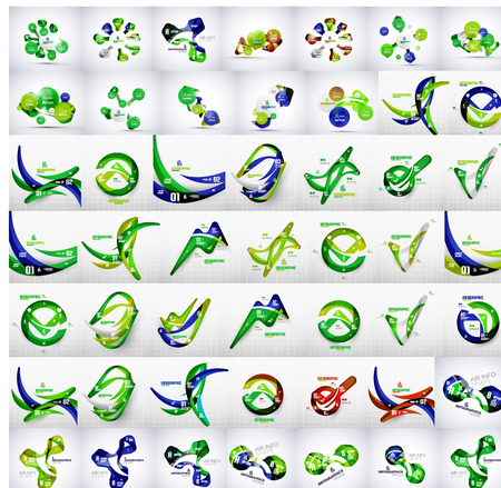 Mega set of infographic templatesのイラスト素材