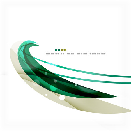 Green light lines on white presentation templateのイラスト素材