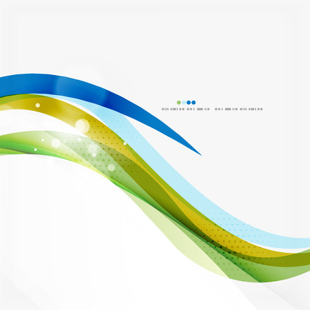 Green and blue light air linesのイラスト素材
