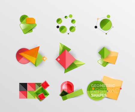 Vector set of abstract geometric shape iconsのイラスト素材
