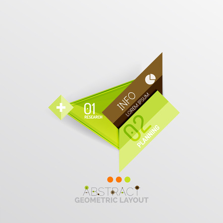 Modern abstract geometric info bannerのイラスト素材