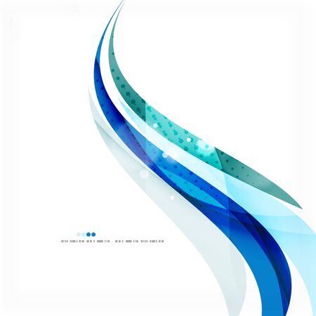 Blue business corporate professional wave line backgroundのイラスト素材