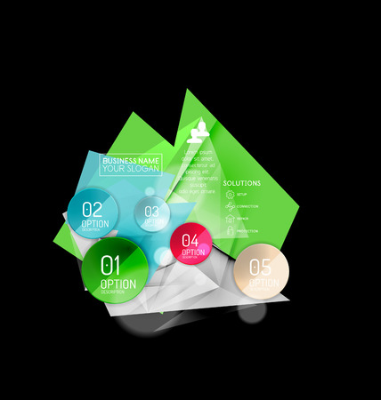 Business abstract triangular infographics layoutのイラスト素材