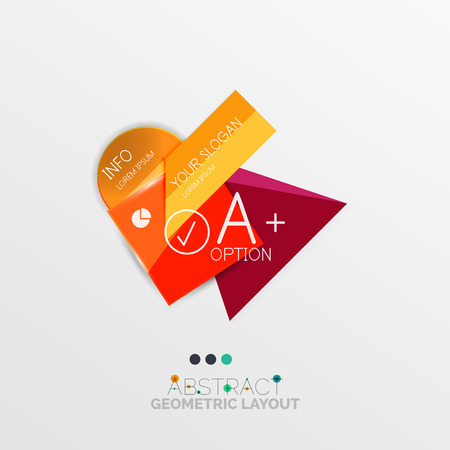 Modern abstract geometric info bannerのイラスト素材