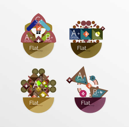 Set of abstract geometric shapes with optionsのイラスト素材