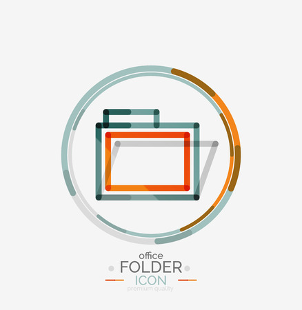 Folder logo, stamp. Accounting binderのイラスト素材