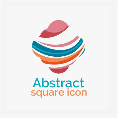 Clean elegant circle shaped abstract geometric logo. Universal for any ideaのイラスト素材