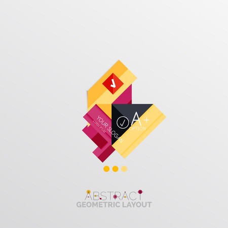Modern abstract geometric info bannerのイラスト素材
