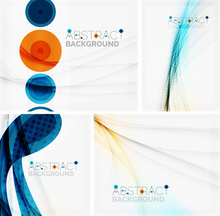 Set of abstract geometric backgrounds. Waves, triangles, linesのイラスト素材