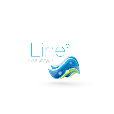 Abstract wave line logoのイラスト素材