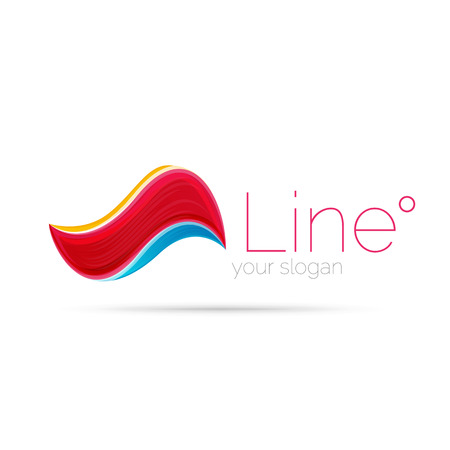 Abstract wave line logoのイラスト素材