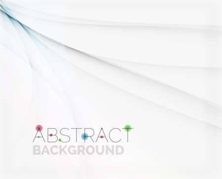 Corporate white background with gentle flowing wavesのイラスト素材