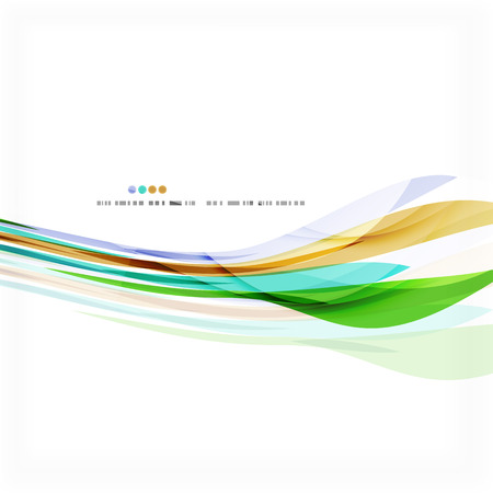 Green light lines on white presentation templateのイラスト素材