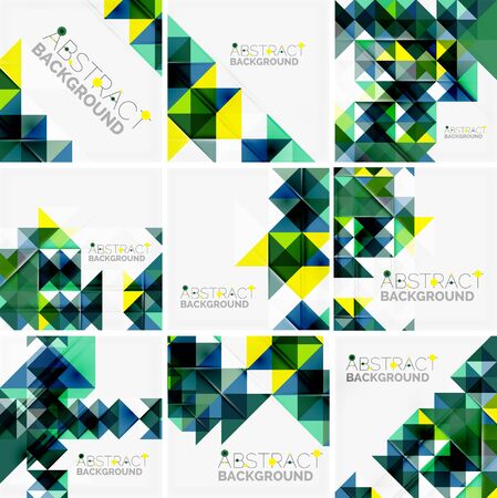 Abstract geometric background. Modern overlapping trianglesのイラスト素材