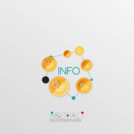 Geometric abstract shape infographic layoutsのイラスト素材