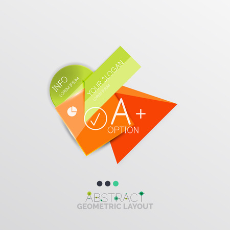 Modern abstract geometric info bannerのイラスト素材