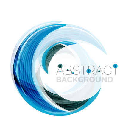 Vector blue swirl line abstract backgroundのイラスト素材