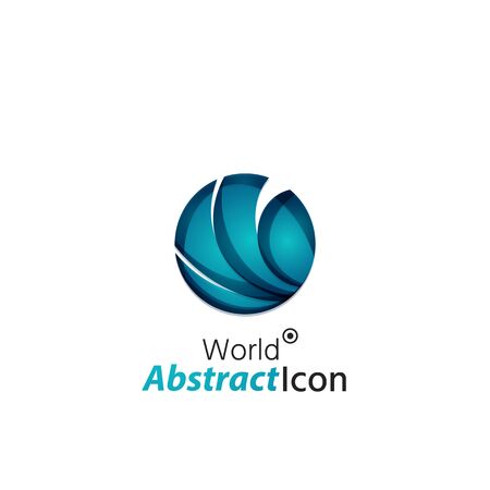 Abstract geometric business corporate emblem - globe, world, circleのイラスト素材
