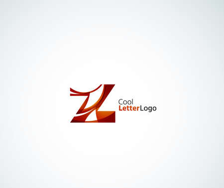 Vector Z alphabet letter logo. Created with transparent colorful overlapping geometric shapes, waves and flowing elementsのイラスト素材
