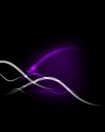 Purple abstract wave in dark space. Vector illustration. Abstract backgroundのイラスト素材