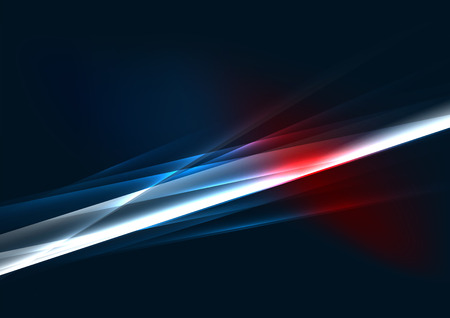 Abstract color glowing lines in dark space with stars and light effects. Futuristic background with copyspace for your messageのイラスト素材