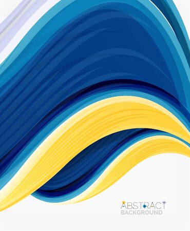 Abstract realistic solid wave background. Vector illustrationのイラスト素材