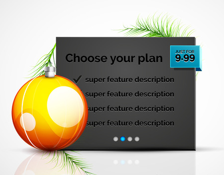 Abstract web message box with Christmas decoration. Holiday conceptのイラスト素材