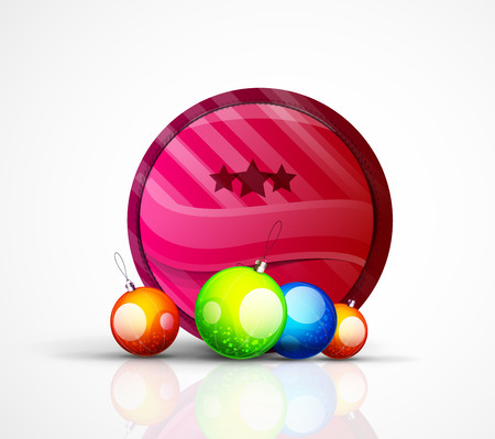 Christmas sale tag on white background with reflectionのイラスト素材