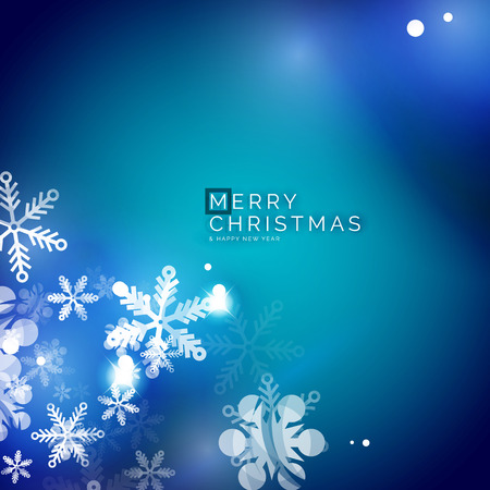 Holiday blue abstract background, winter snowflakes, Christmas and New Year design template, light shiny modern vector illustrationのイラスト素材